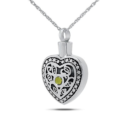 August w/ Peridot Sterling Silver Keepsake